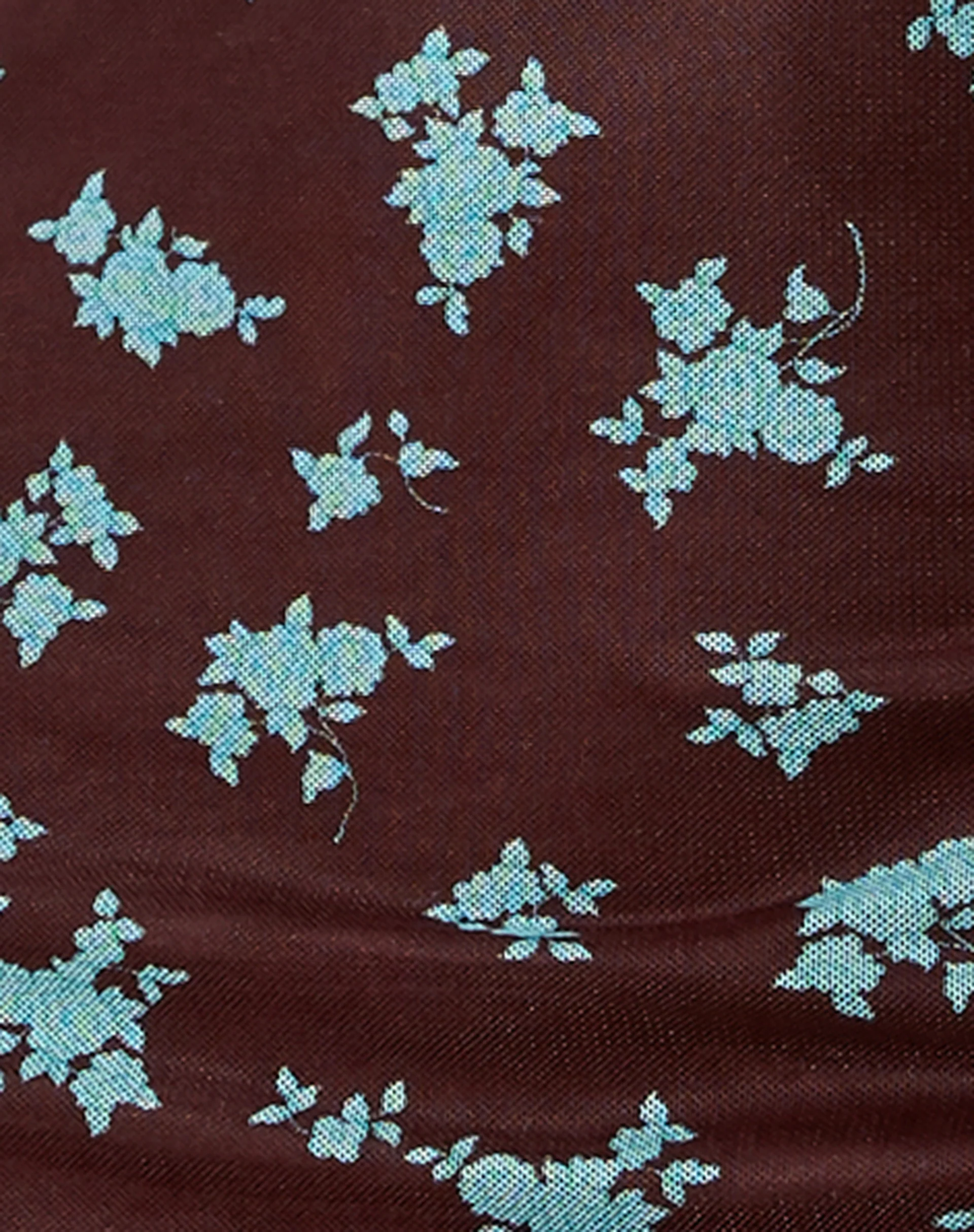 Yakinta Mini Dress in Femme Floral Blue and Brown - Image 5