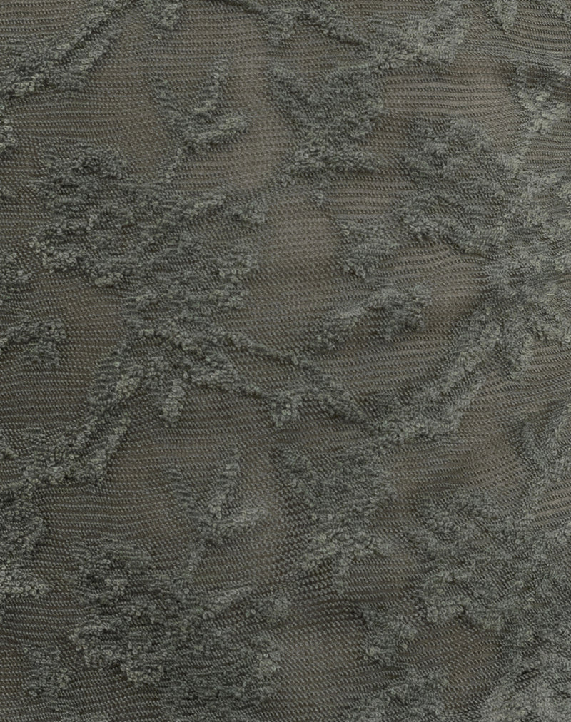 Yamari Top in Jacquard Knit Green - Image 6