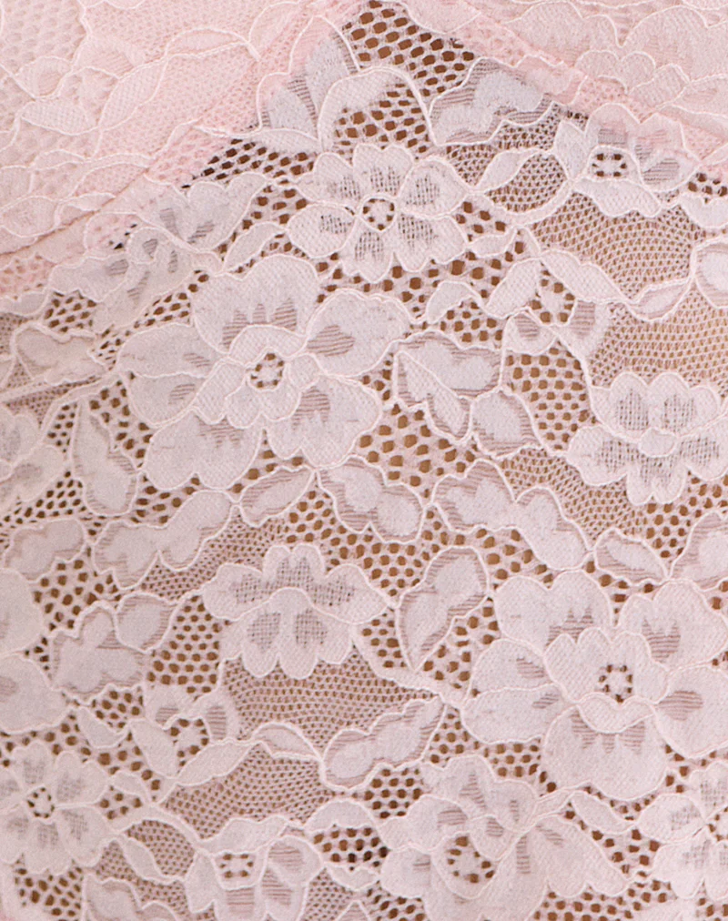 Yamuna Long Sleeve Top in Lace Soft Pink - Image 6