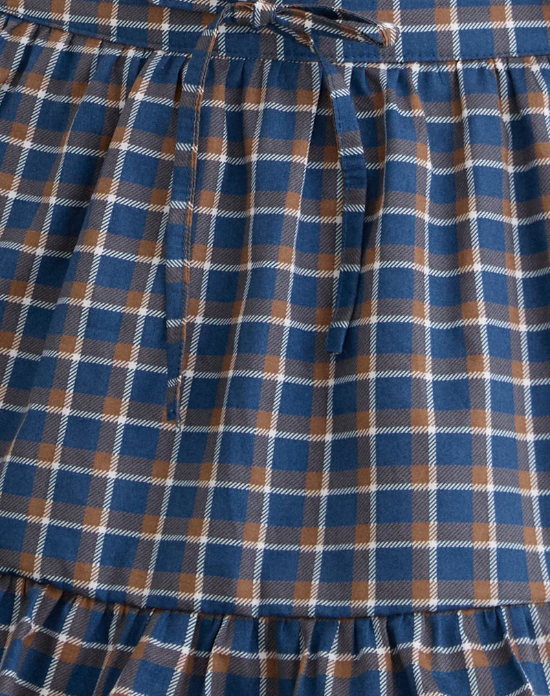 Yasumi Mini Skirt in Medium Tartan Blue - Image 7