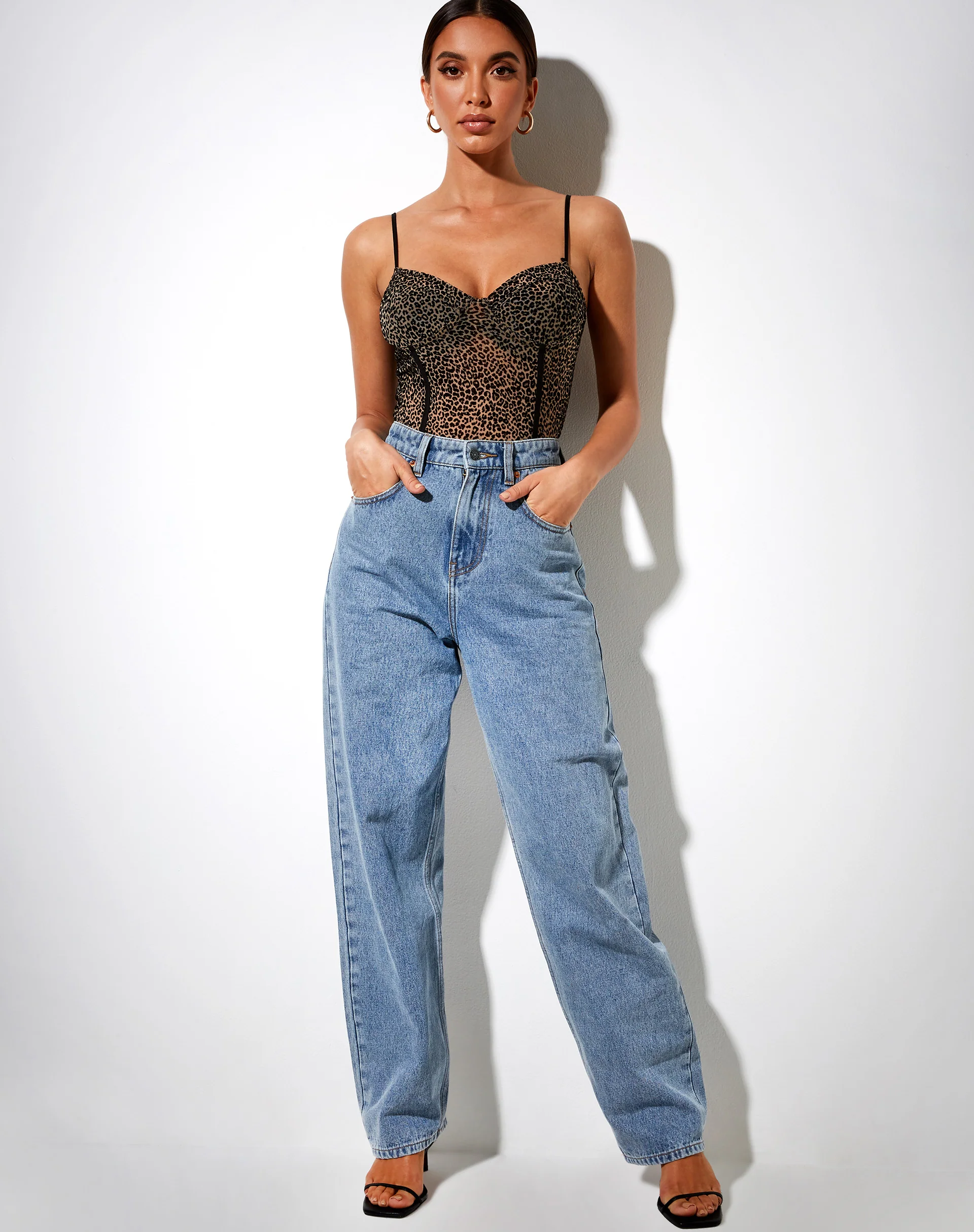 Yecal Bodice in Rar Leopard Flock Mesh - Image 4