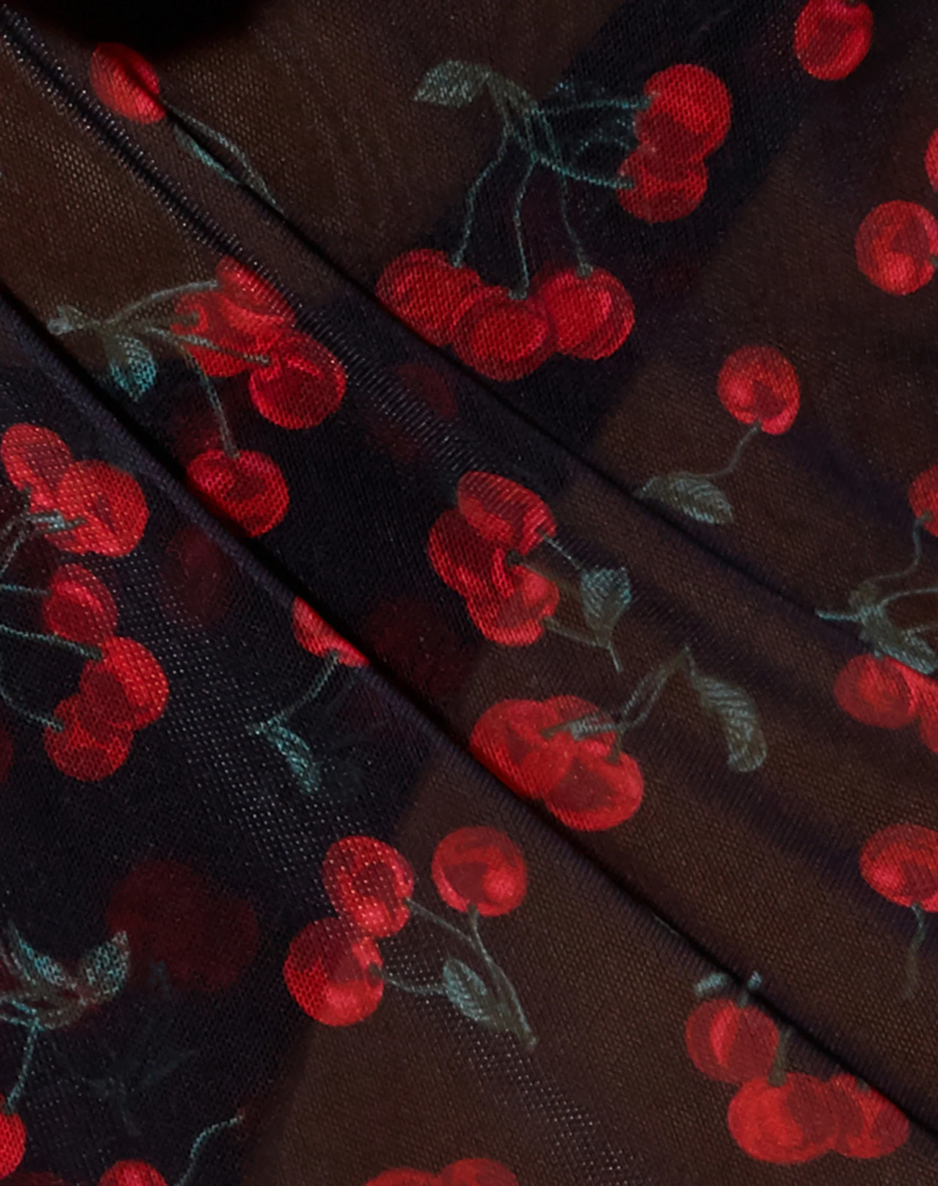 Yeko Sarong in Mesh Cherries Black - Image 7