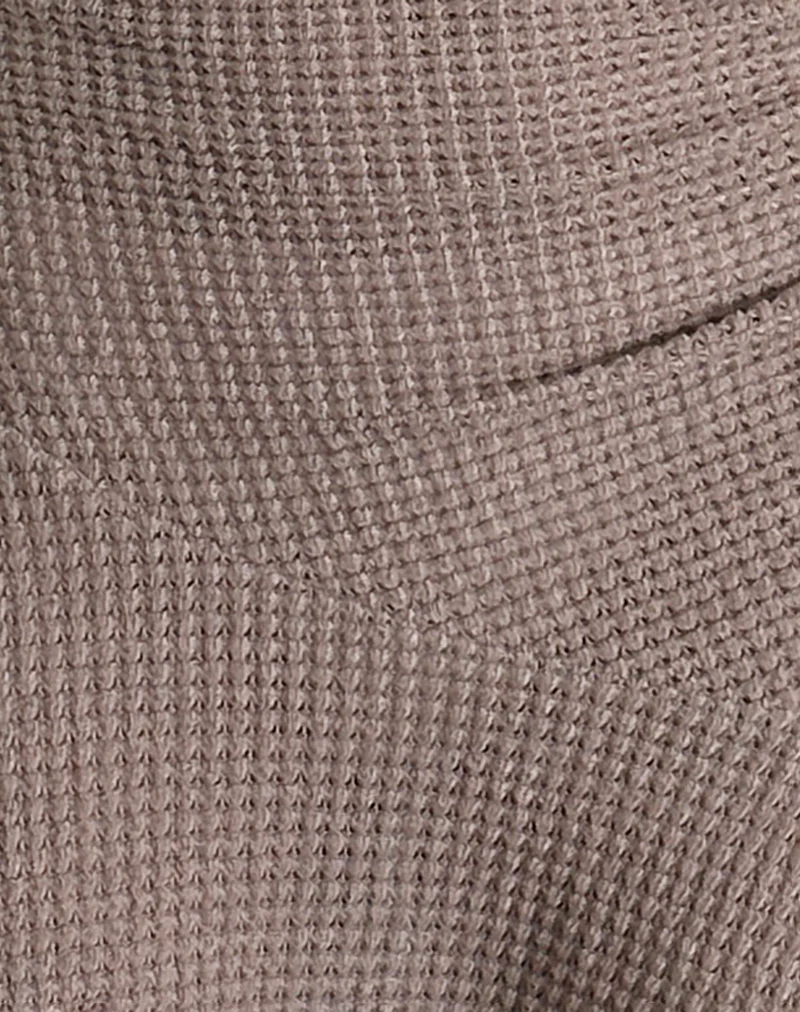 Yelena Halter Dress in Light Taupe - Image 6