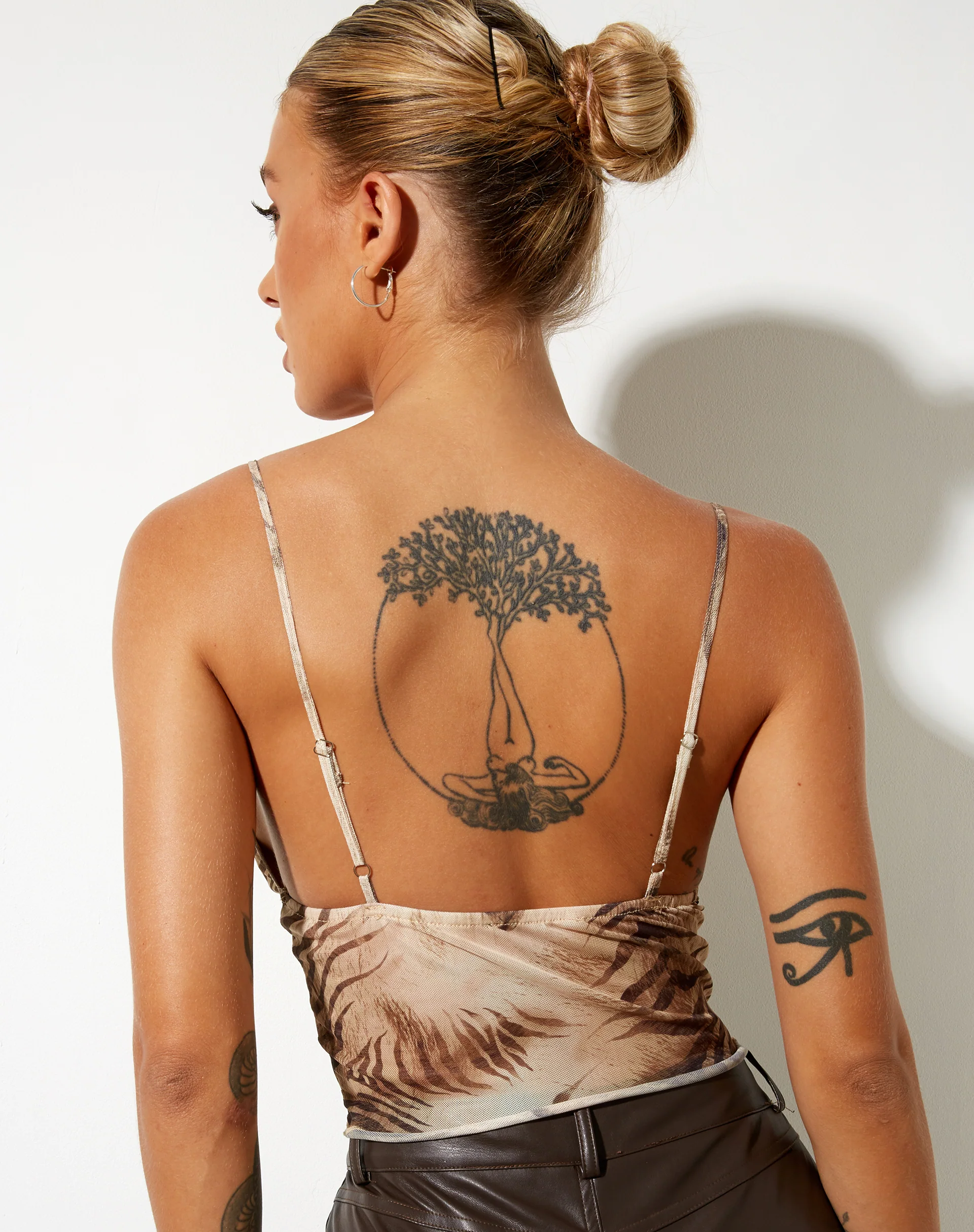 Yena Crop Top in Tiger Brown - Image 2
