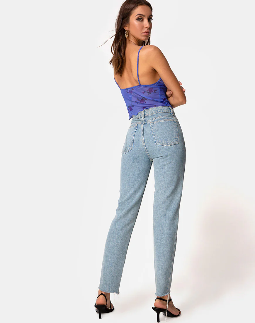Yenika Crop Top in Lilac Rose with Lilac Lace - Image 6