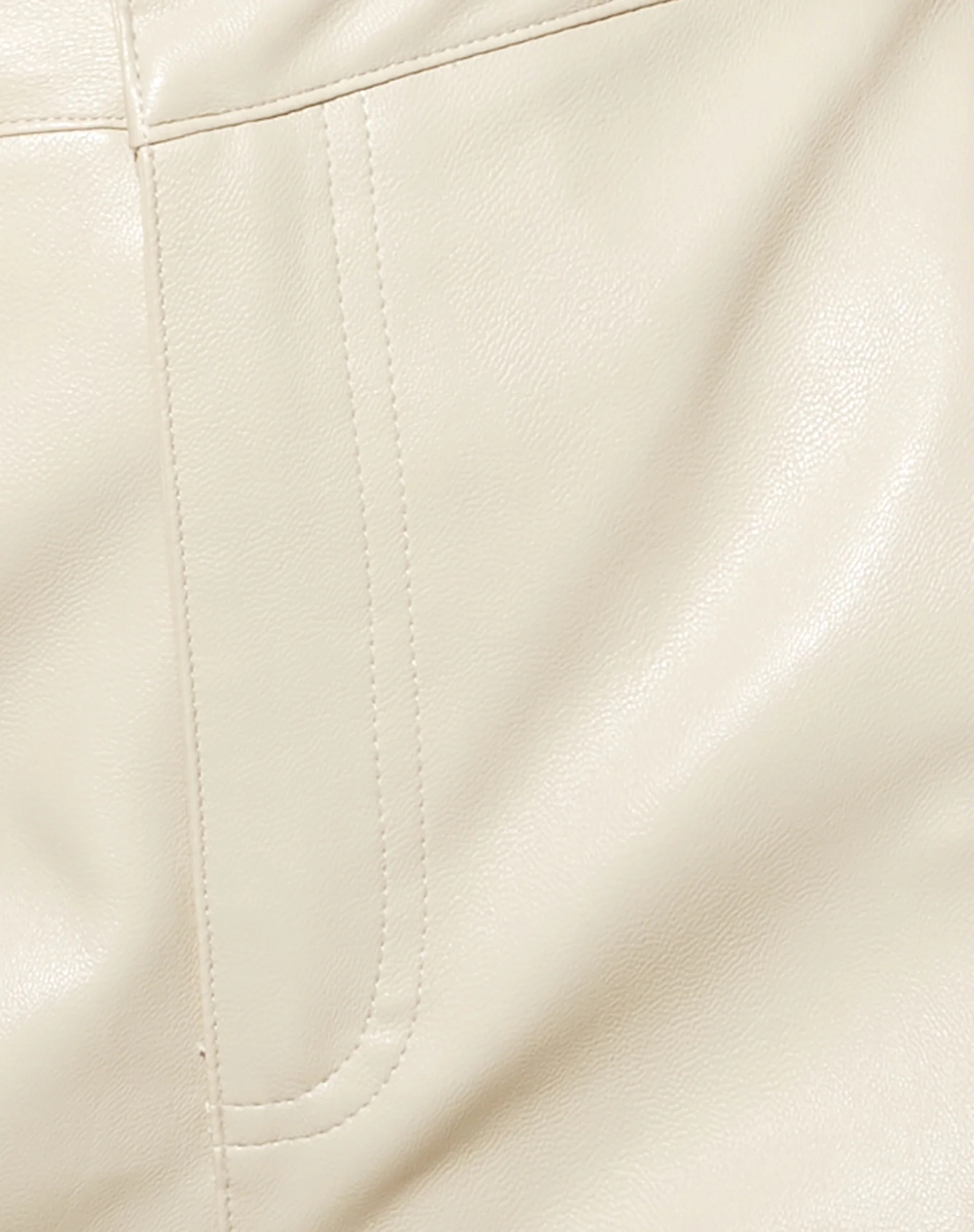 Yeria Wide Leg Trouser in PU Ecru - Image 4