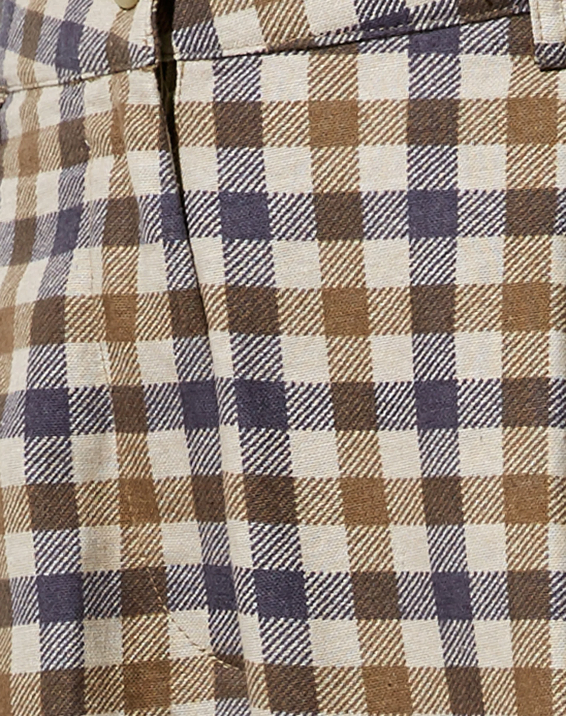 Yeva Trouser in 40's Check Tan - Image 8