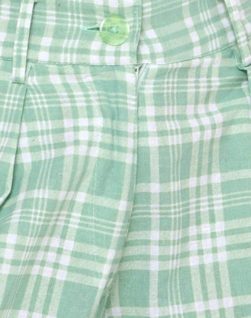 Yeva Trouser in Table Cloth Neo Mint - Image 7