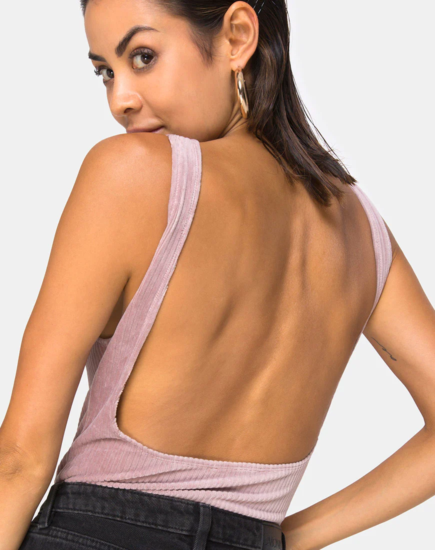 Yora Bodice in Velvet Rib Taupe - Image 2