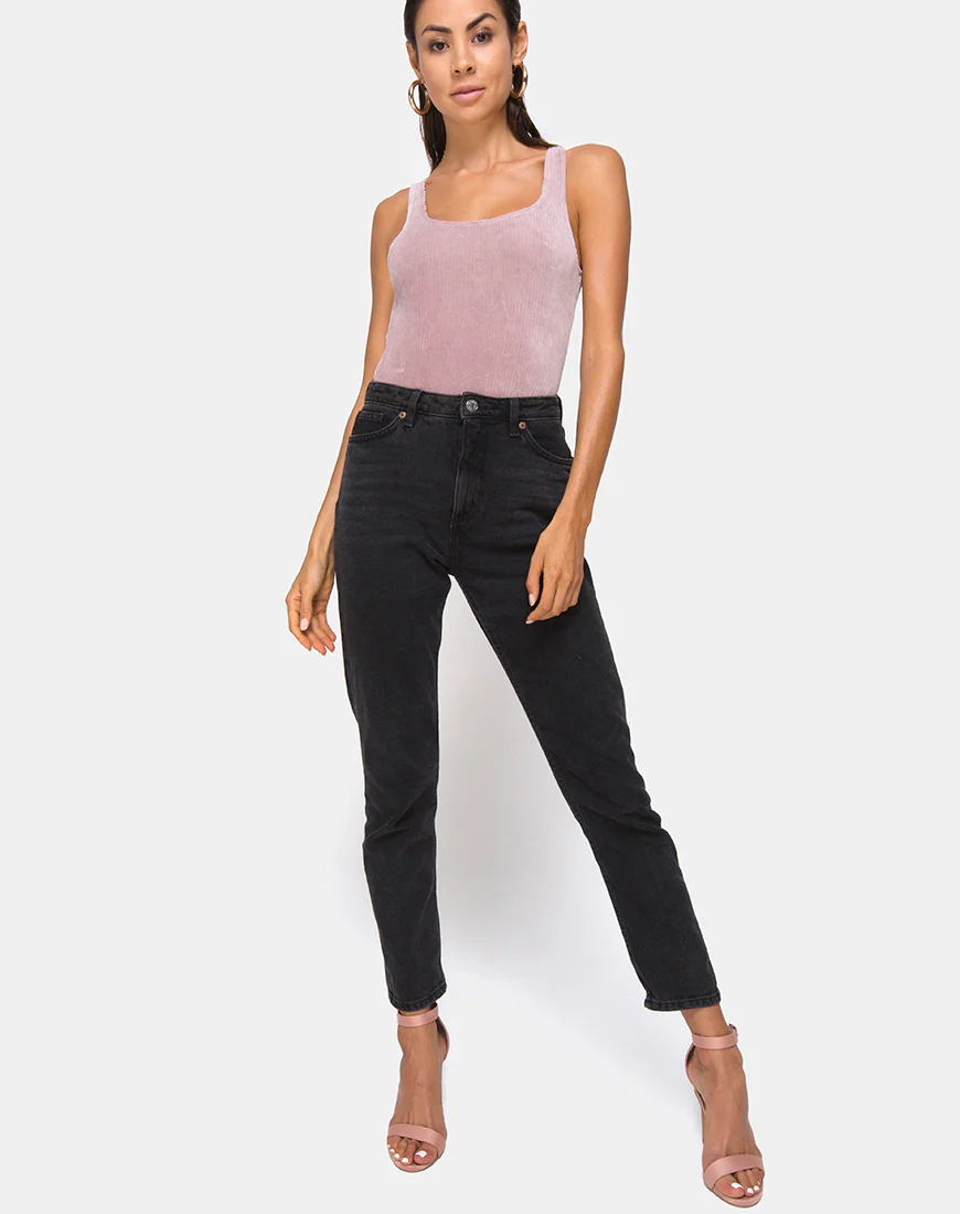 Yora Bodice in Velvet Rib Taupe - Image 3