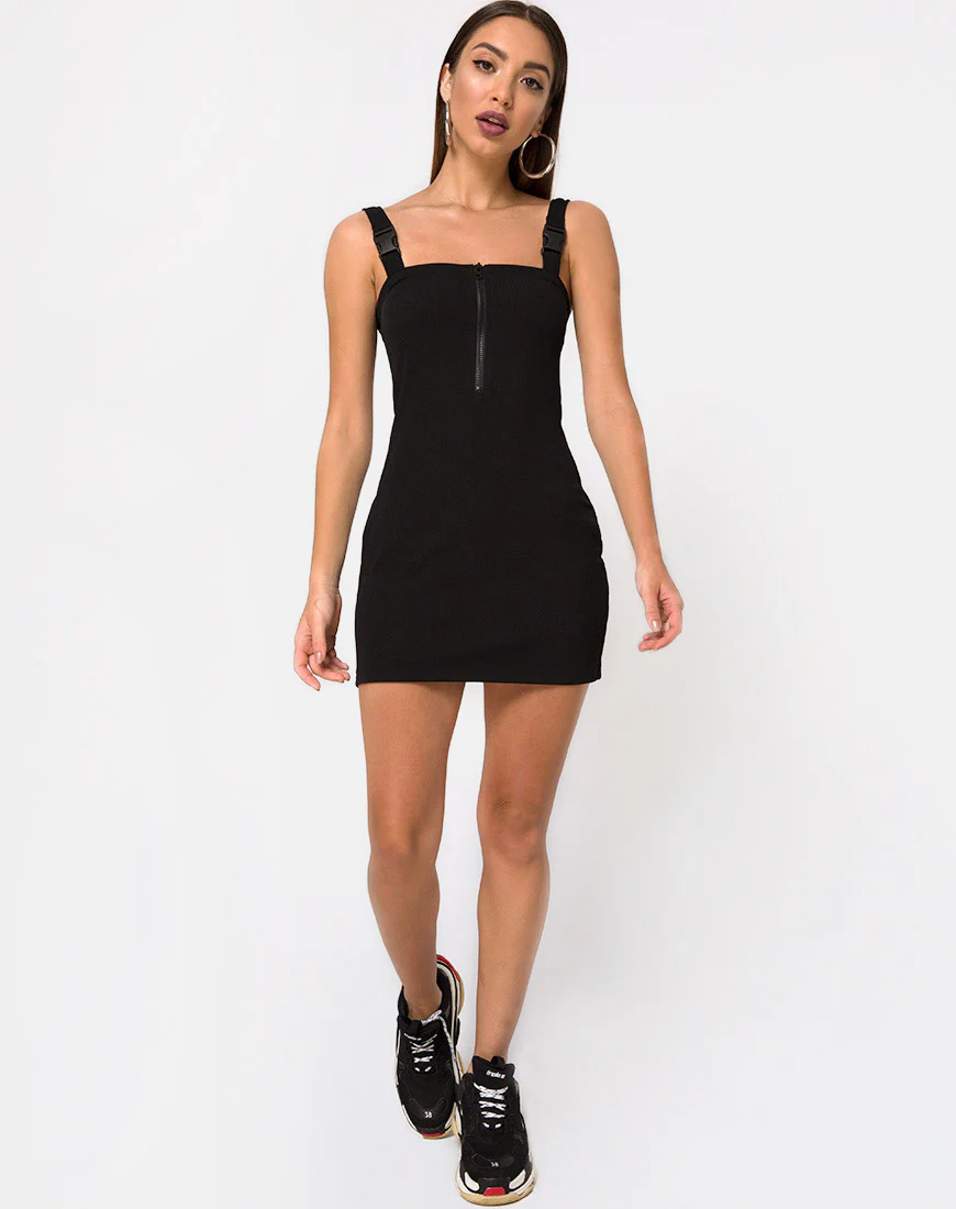 Yori dress In Black with Derlin Clip - Image 4