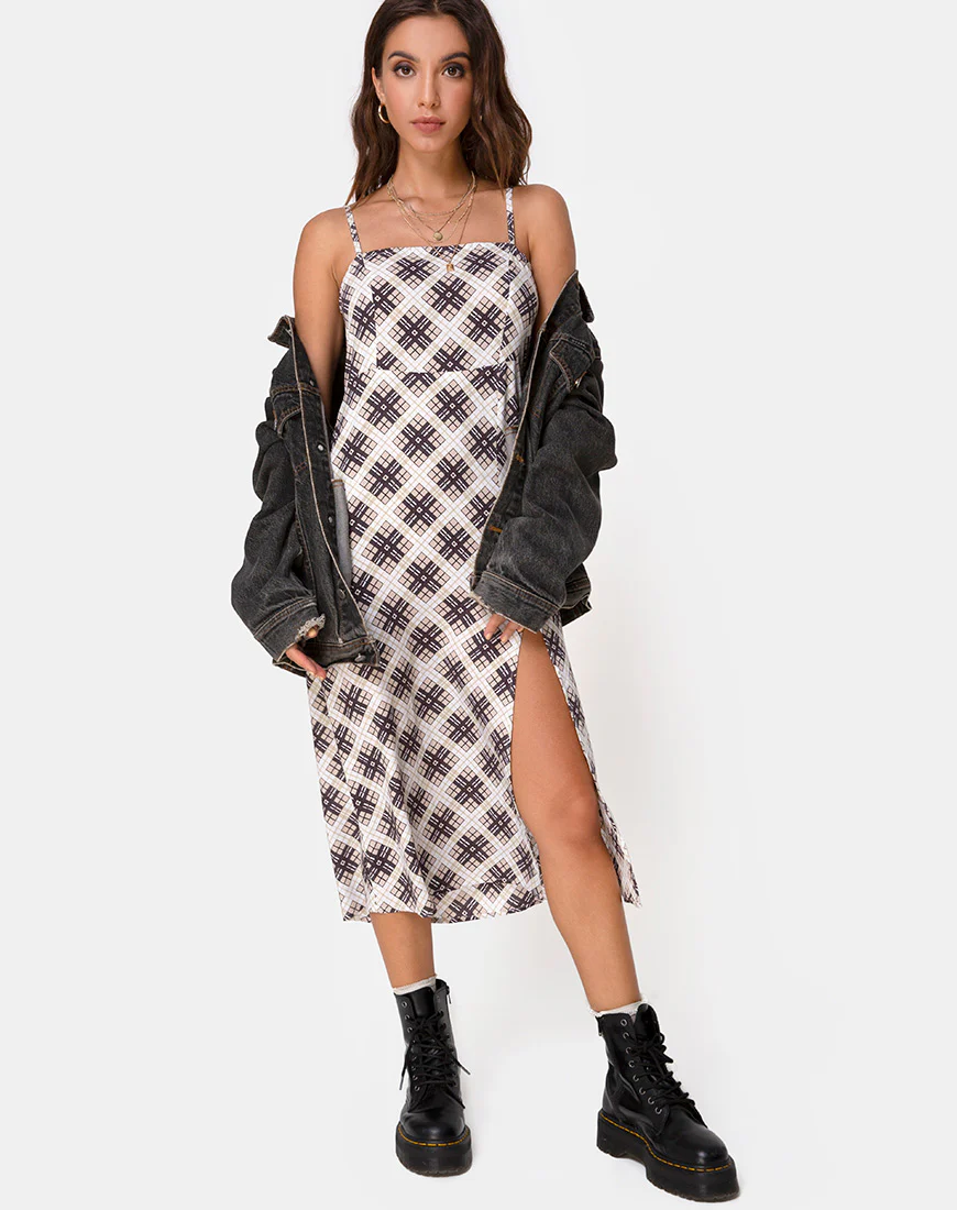 Yosha Midi Dress in Kate Check - Image 2