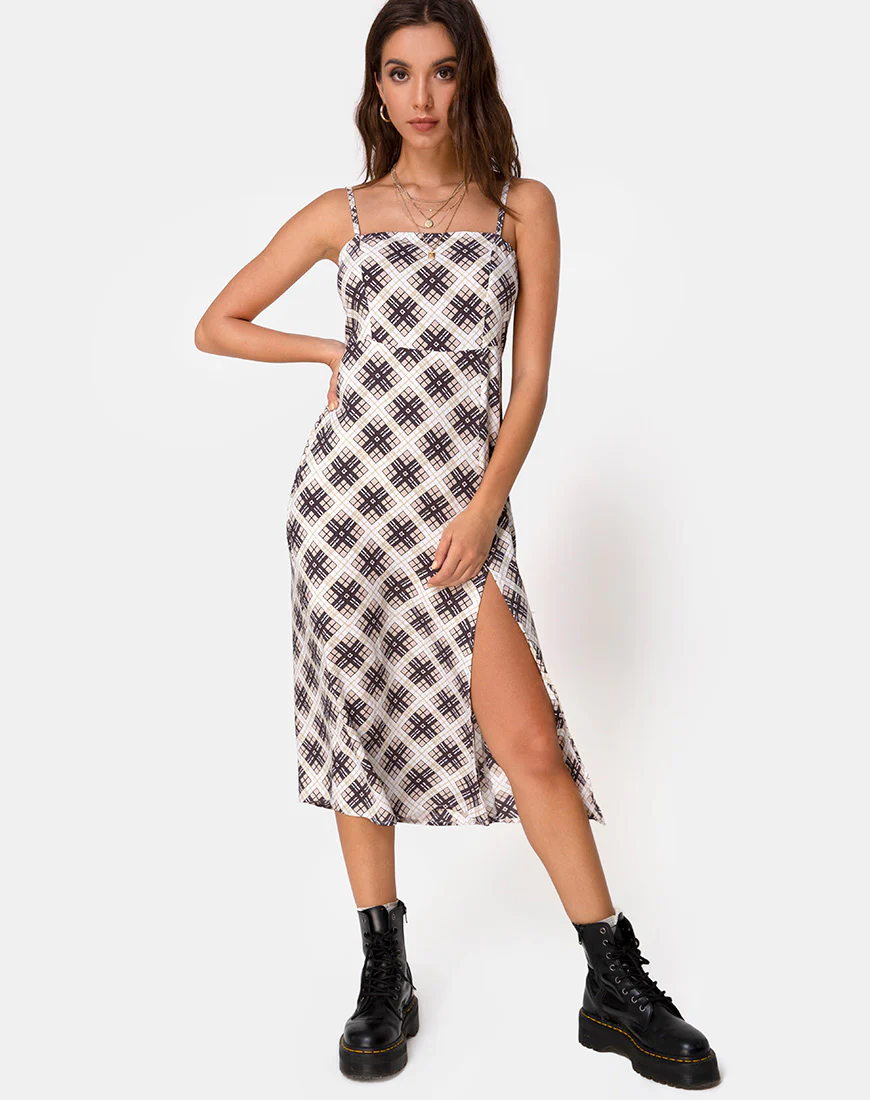 Yosha Midi Dress in Kate Check - Image 6