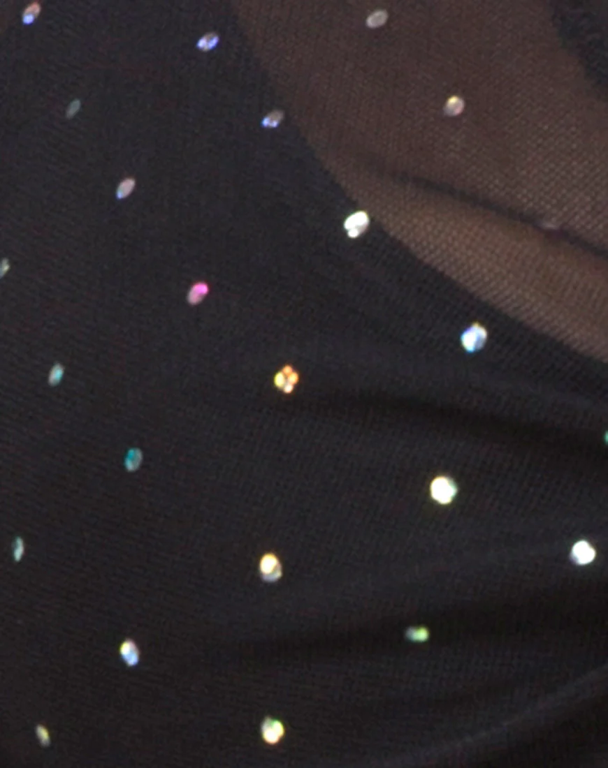 Yun Top in Net Crystal Black X Princess Polly - Image 5