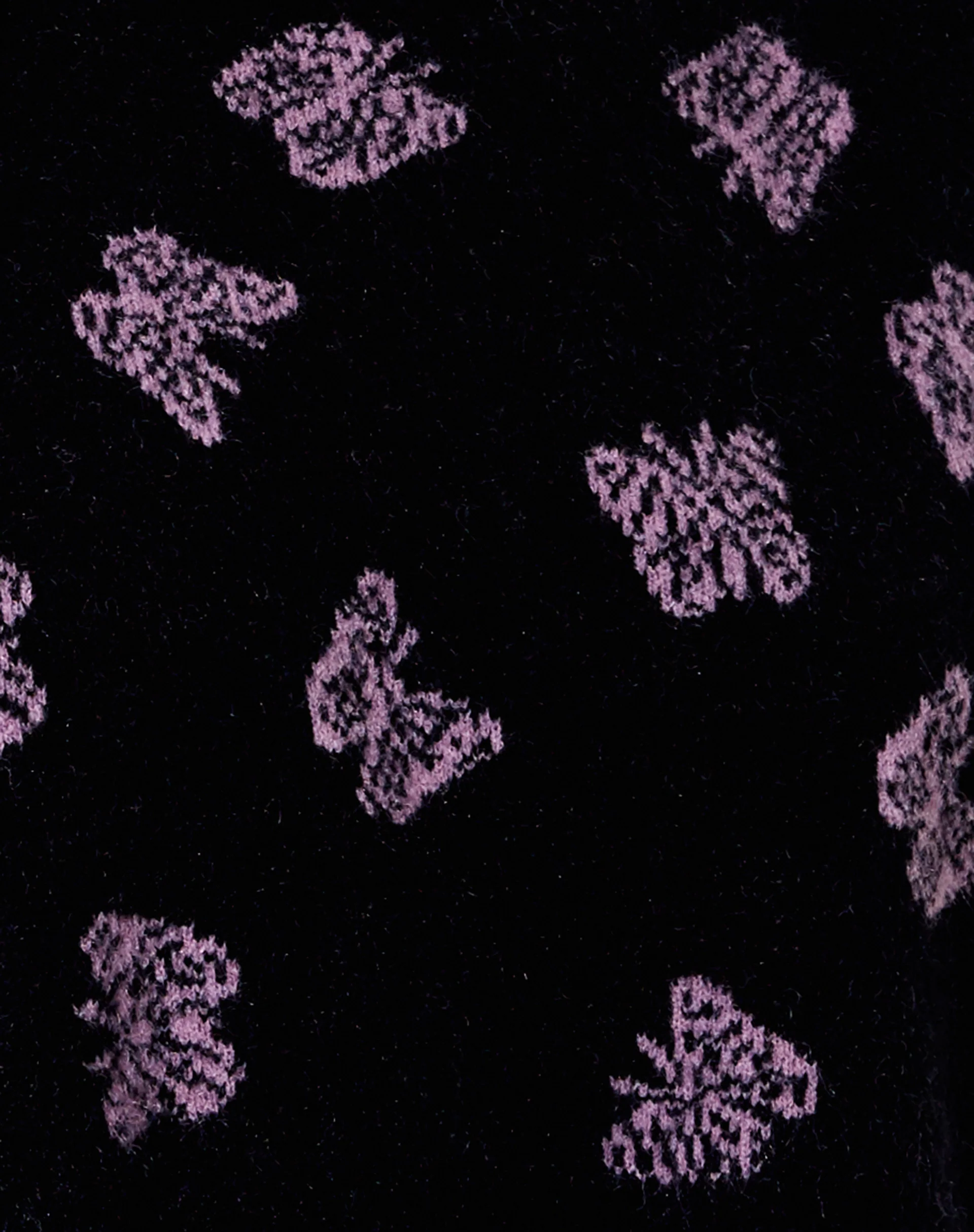 Zacha Jumper in Knit Butterfly Black and Purple - Image 5