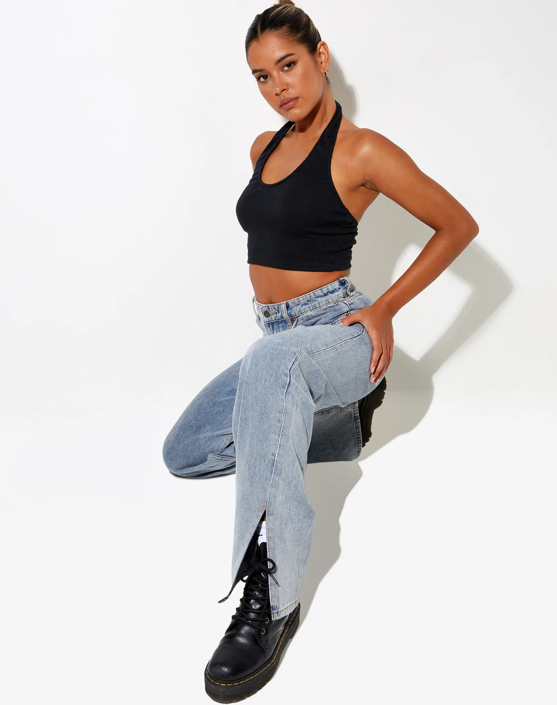 Zagh Top in Rib Black - Image 3