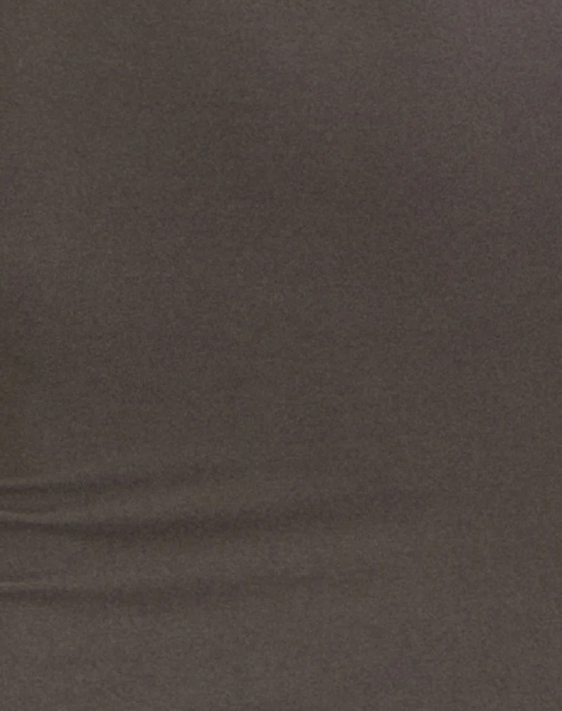 Zarya Maxi Dress in Cupro Grey Khaki - Image 5