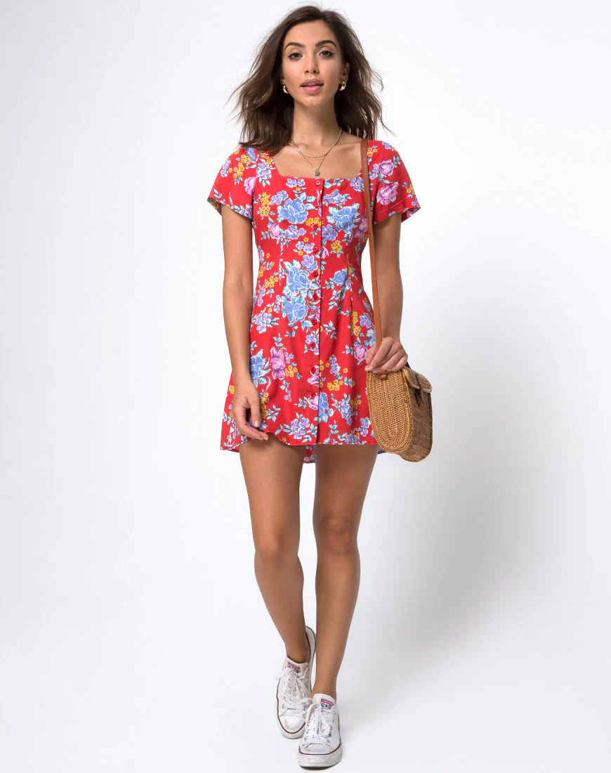Zavacca Tea Dress in Vintage Fleur - Image 3