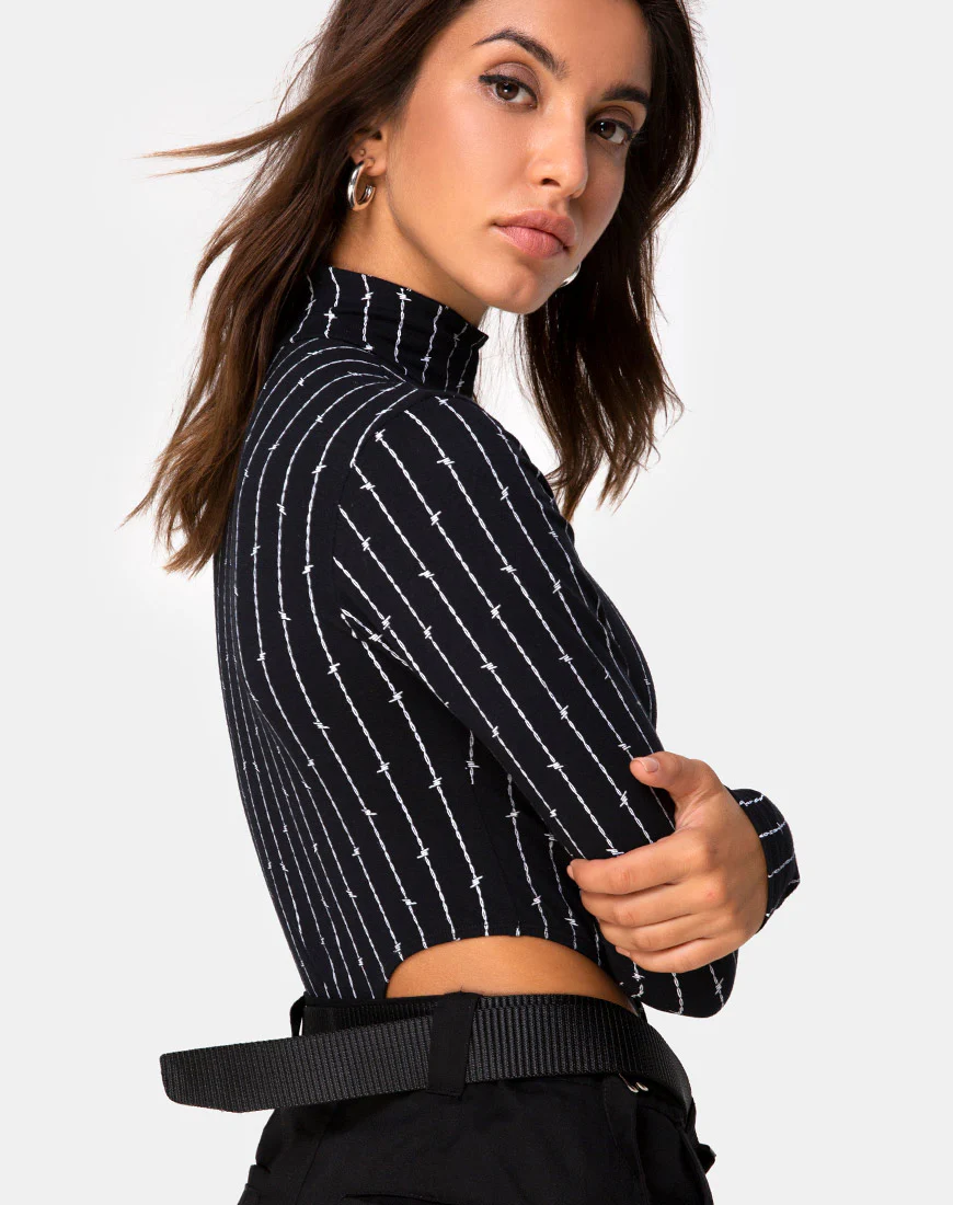 Zepani Bodice in Barbed Wire Black - Image 2