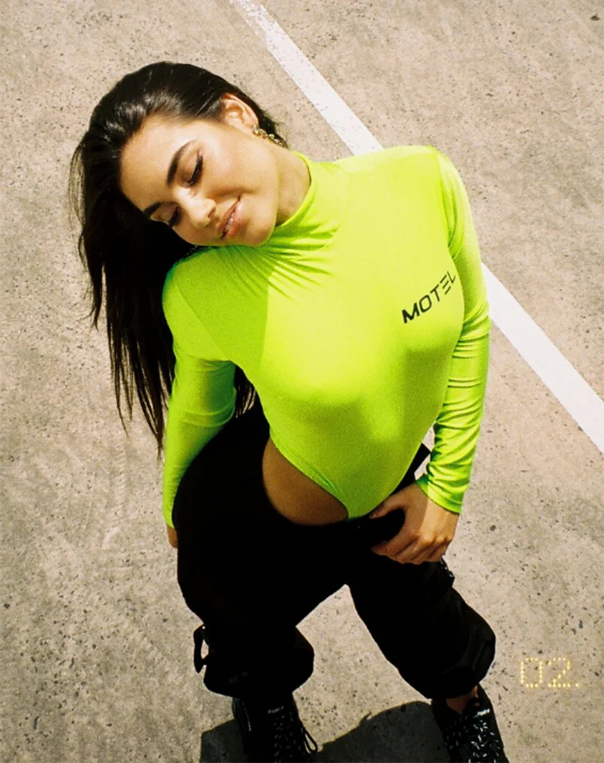 Zepani Bodice in Nylon Green Motel - Image 2