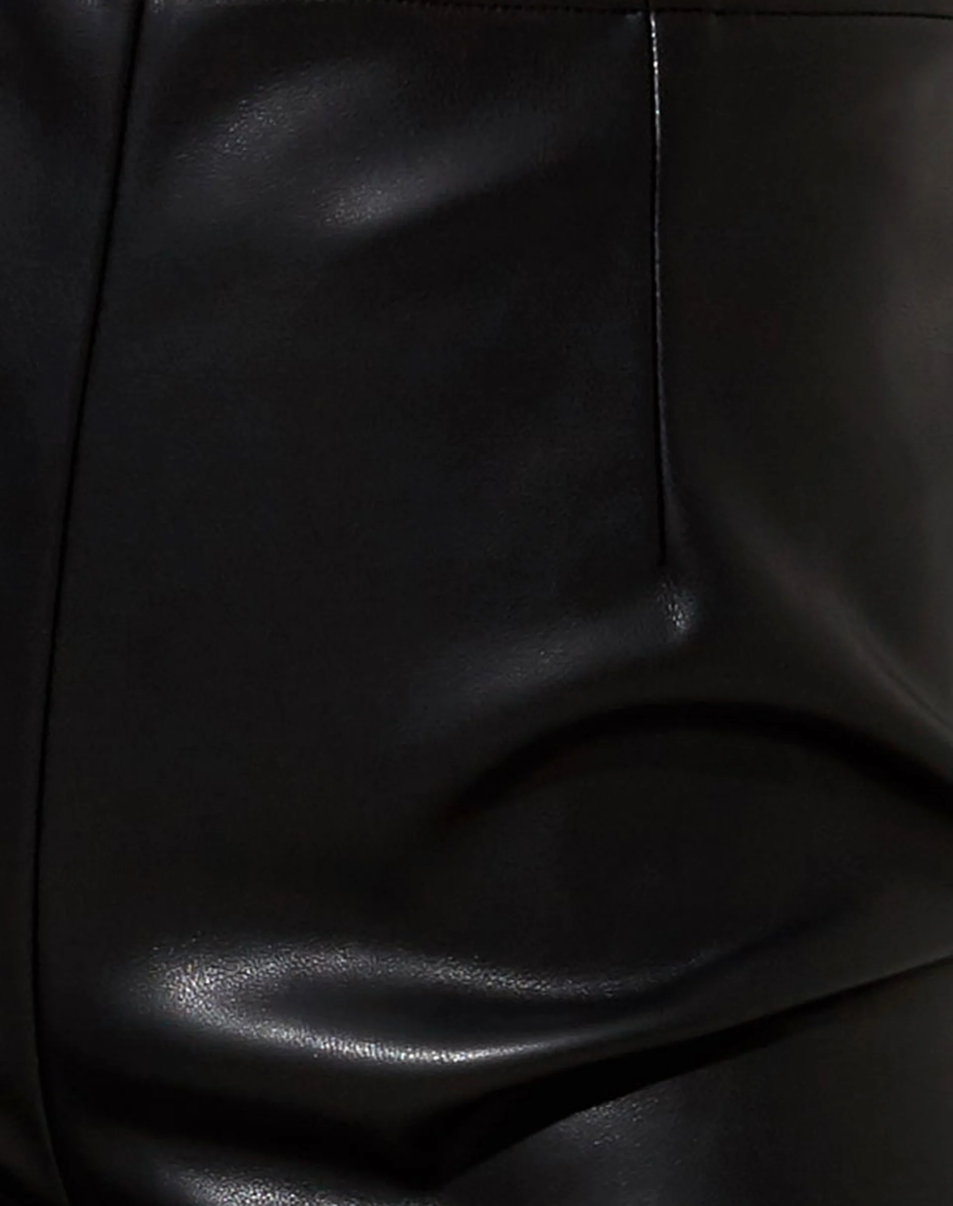 Zerbe Flare Trouser in PU Black - Image 5