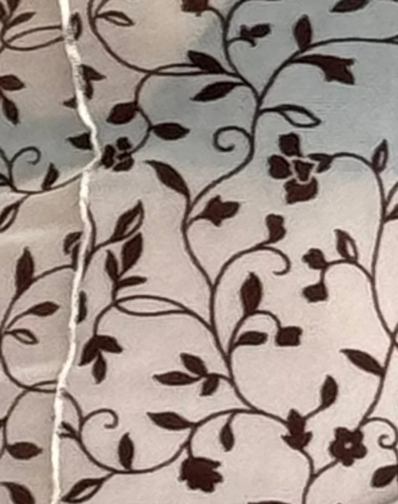 Zerlin Unlined Top in Brown Stem Flower Flock - Image 5