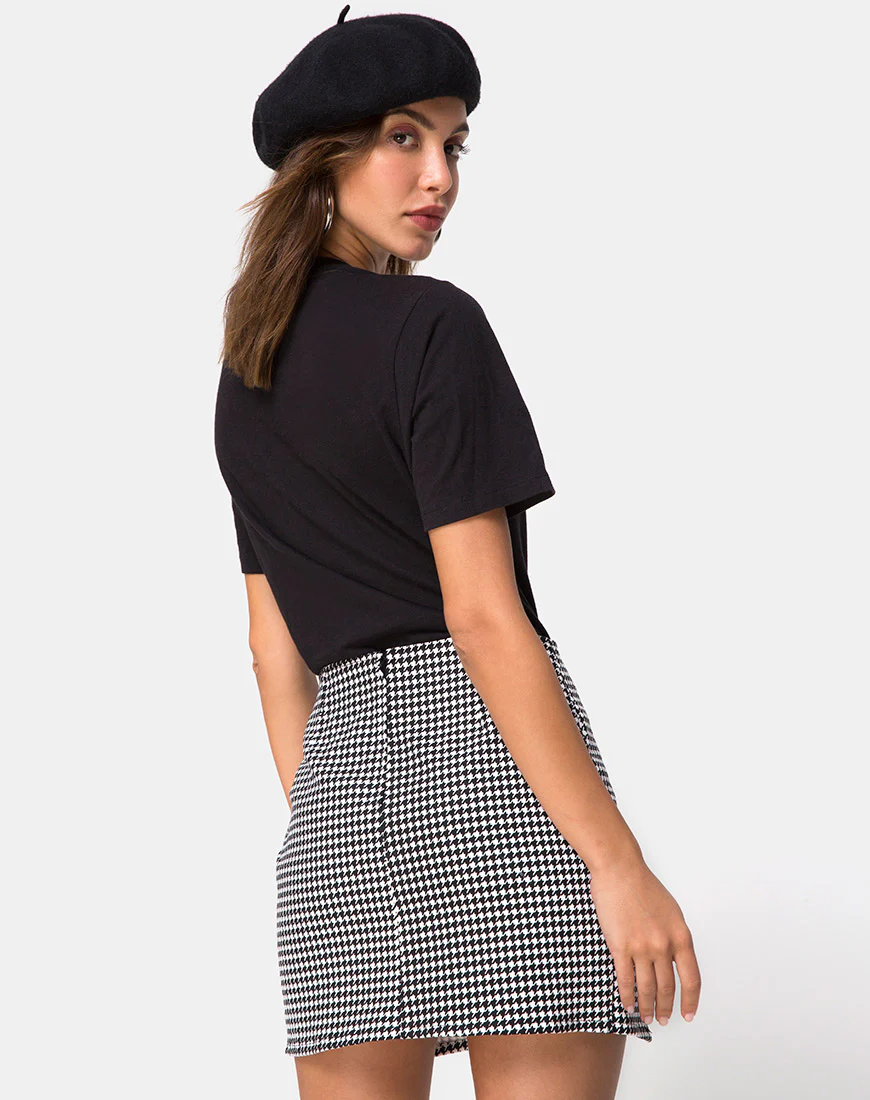 Zida Mini Skirt in Small Dogtooth - Image 2