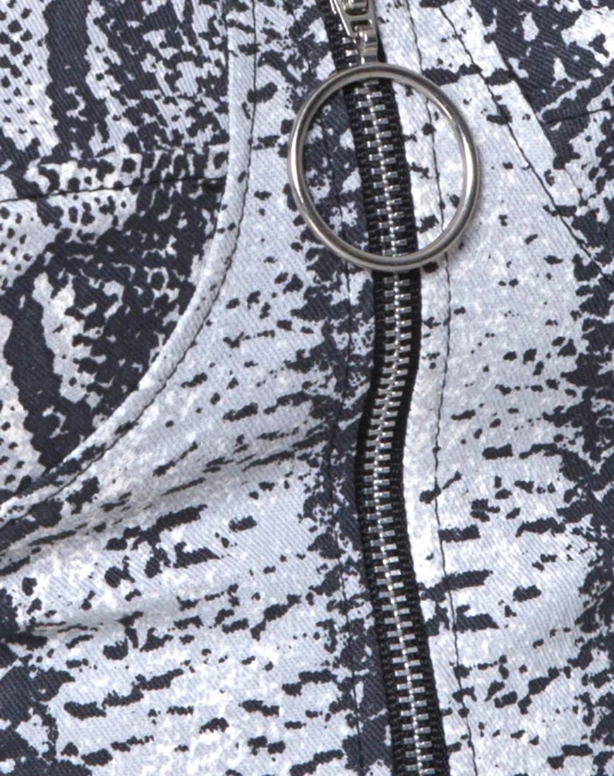 Zipshi Crop Top in Snake - Image 6
