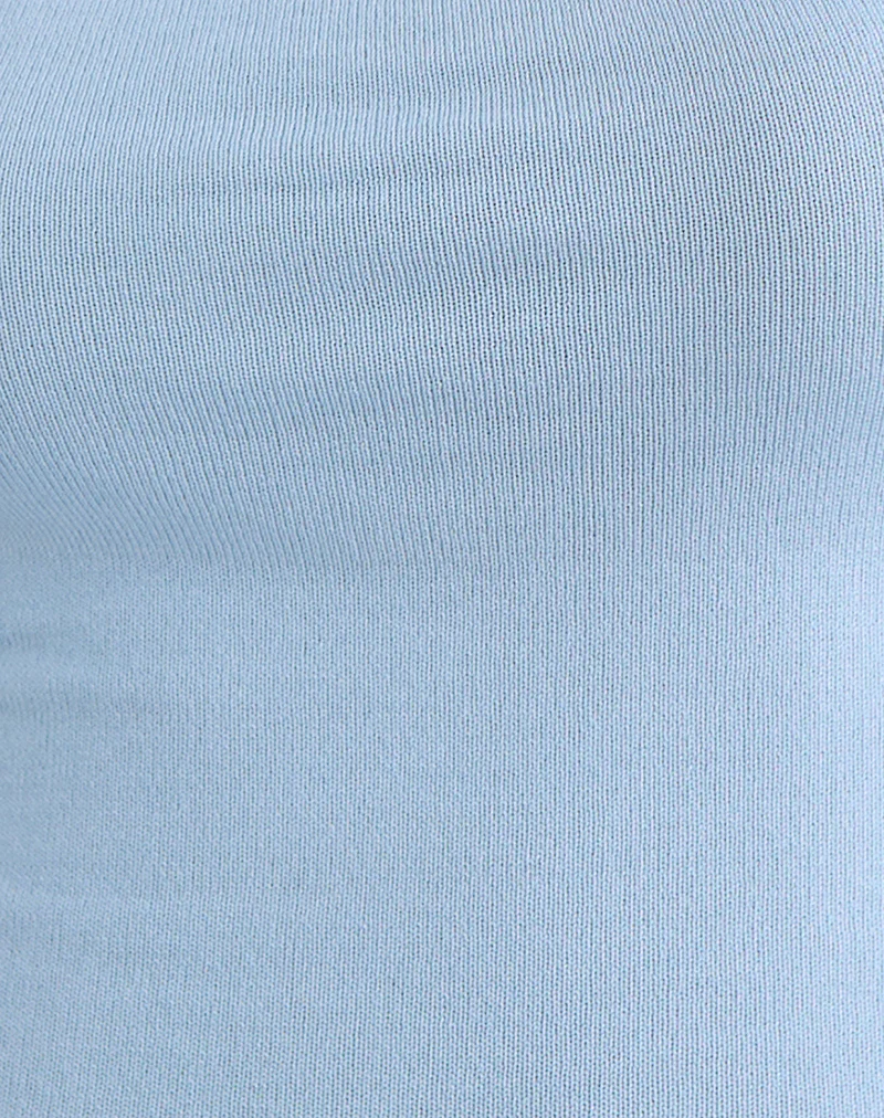 Ziva Knit Cami Vest Top in Blue - Image 7