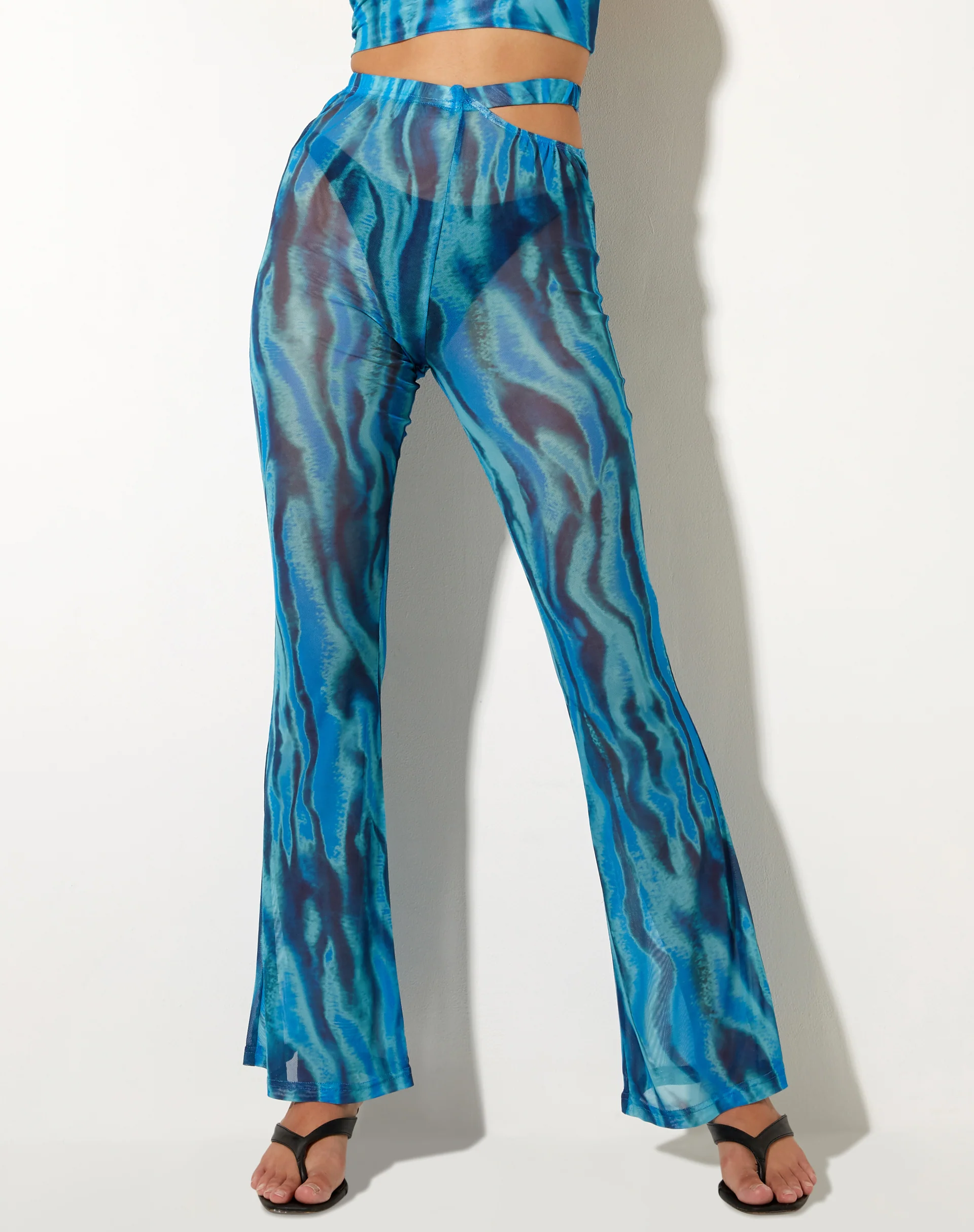Zola Flare Trouser in Tropical Rave - Image 5
