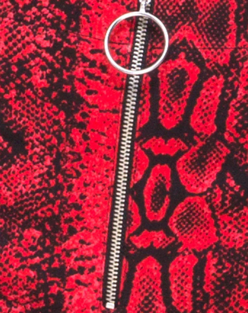 Zolia Trouser in Snake Red - Image 5
