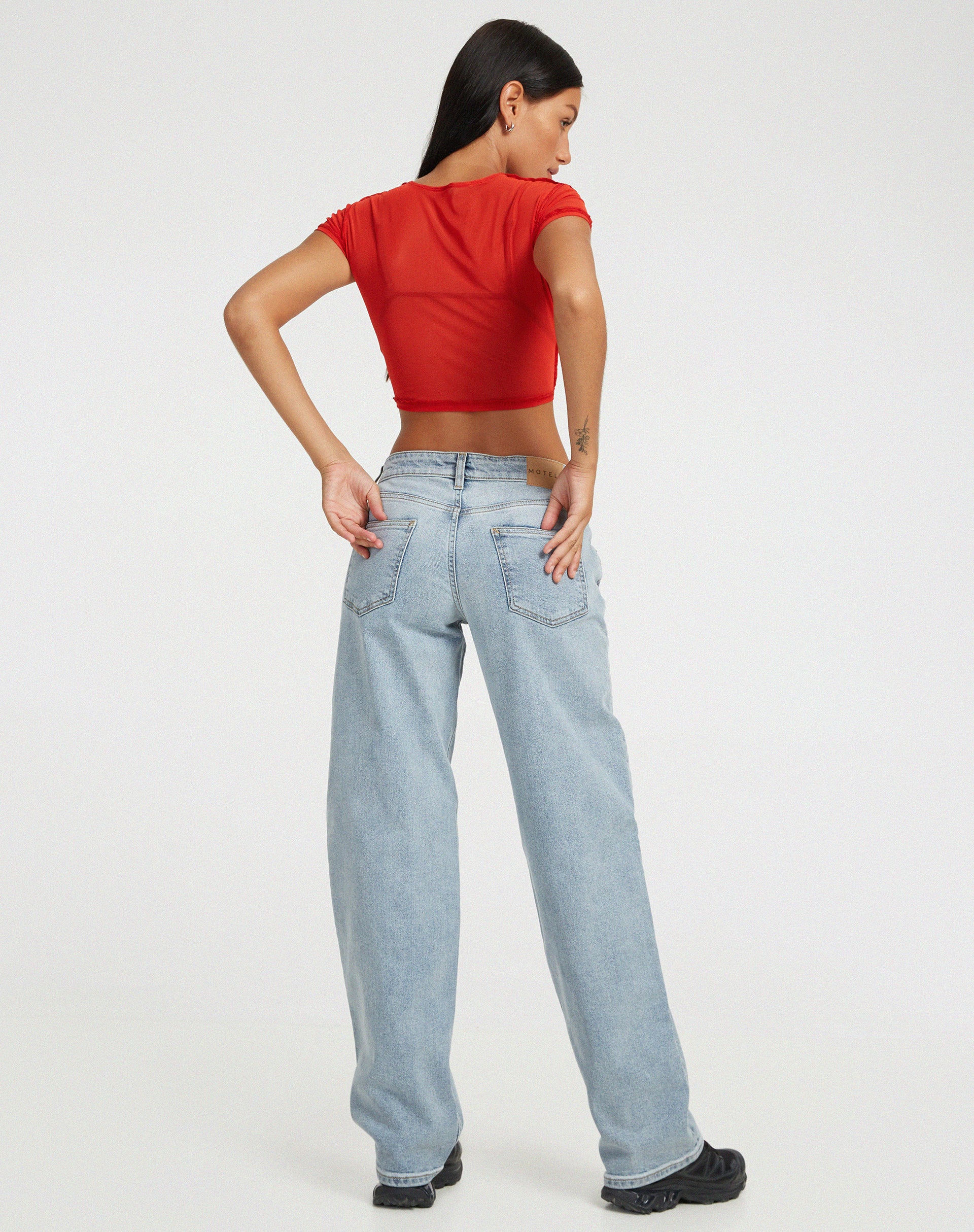 Zorave Top in Mesh Red - Image 4