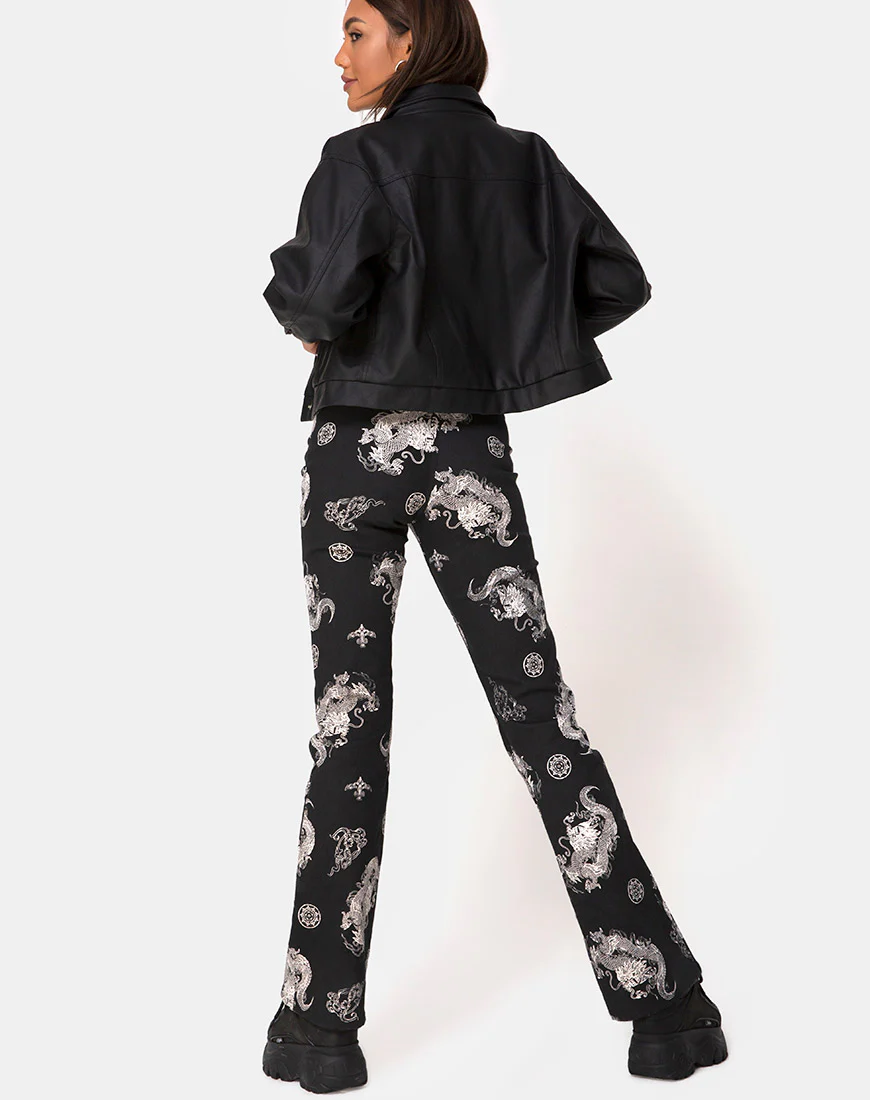 Zoven Trouser in Dragon Black - Image 4