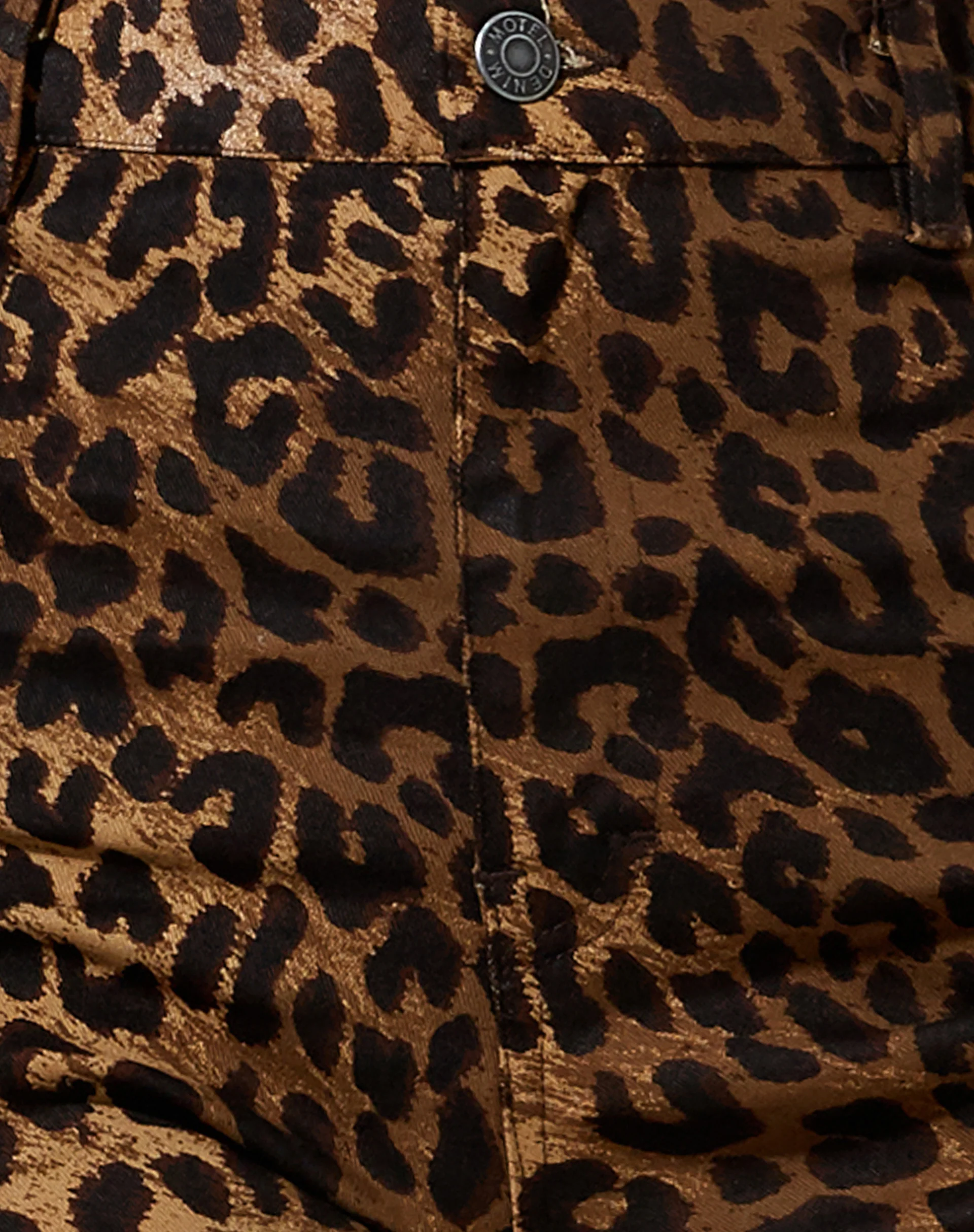 Zoven Flare Trouser in Night Leopard Brown - Image 6
