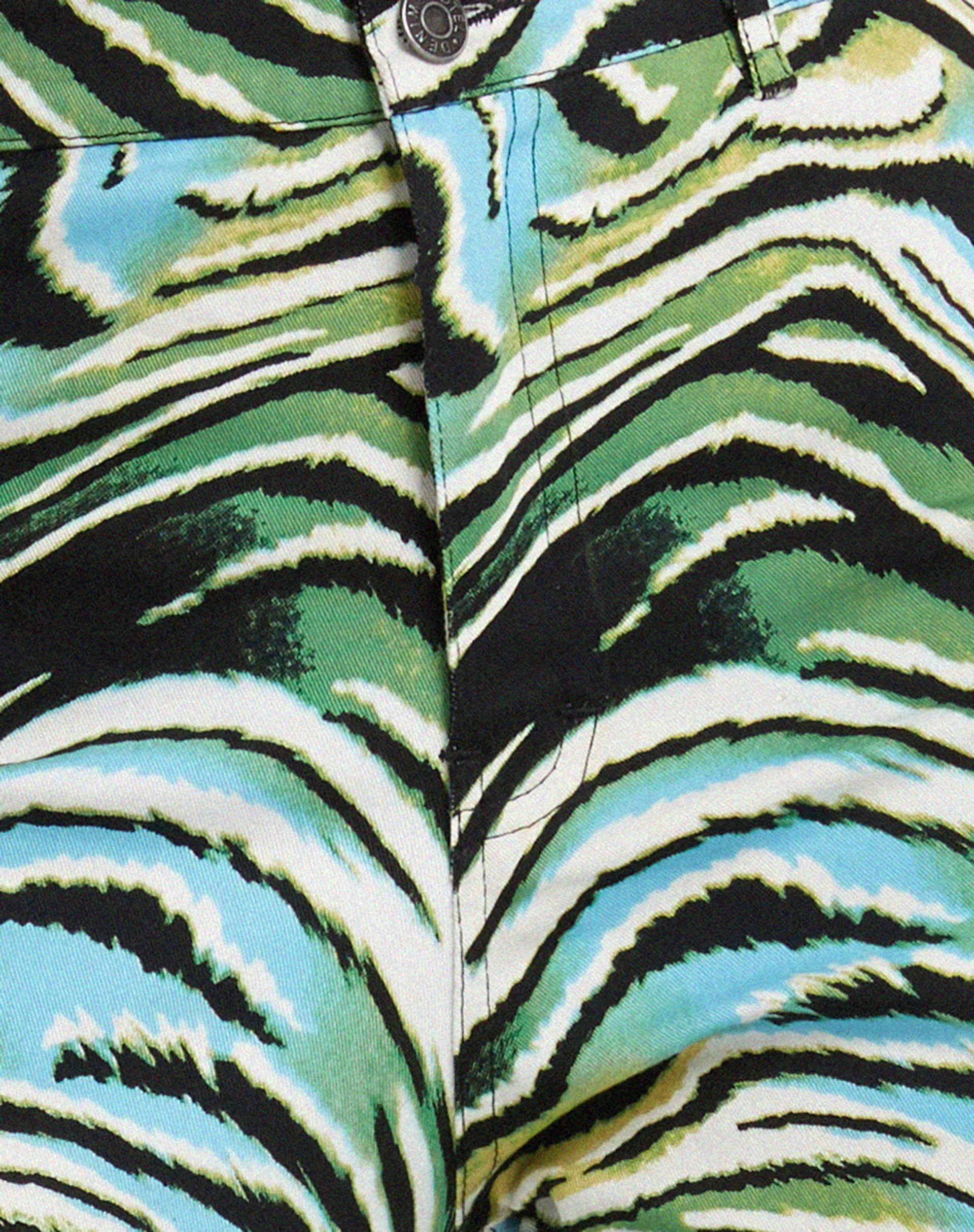 Zoven Flare Trouser in Warped Zebra Blue - Image 7