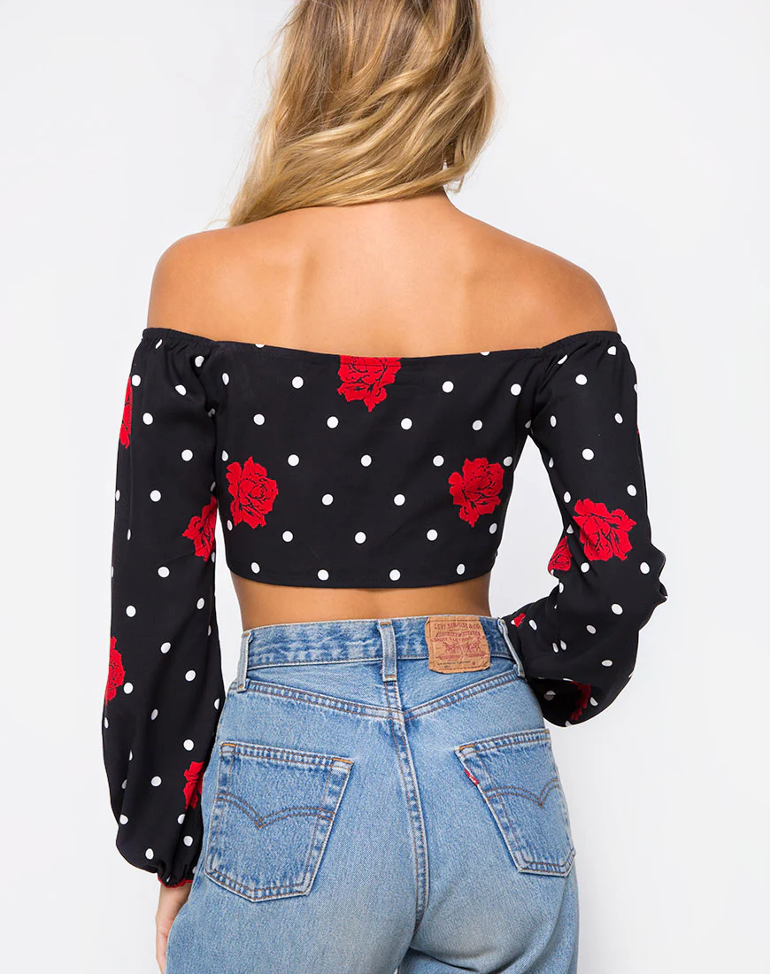 Zuma Crop Top in Cuban Rose - Image 3