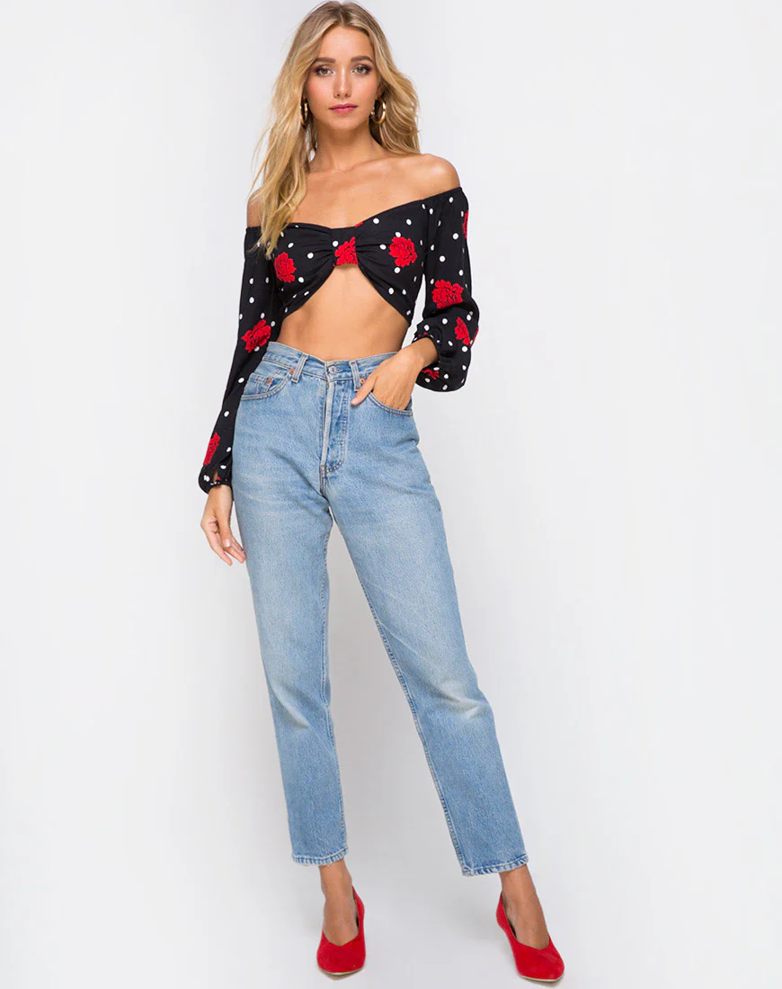 Zuma Crop Top in Cuban Rose - Image 4